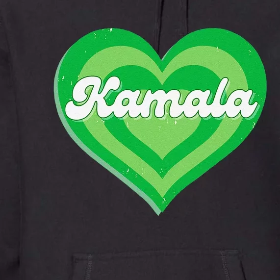 Khive Cool Retro Kamala Lime Green Premium Hoodie