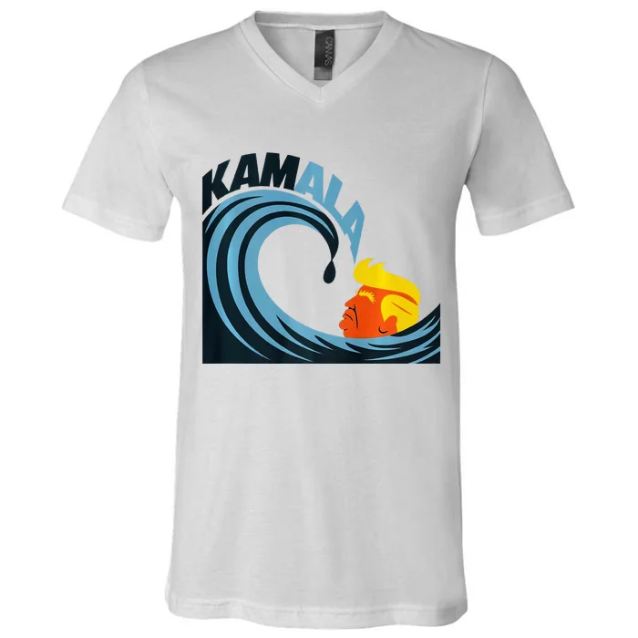 KamalaS Cats Riding The Wave Of Transformation Premium V-Neck T-Shirt