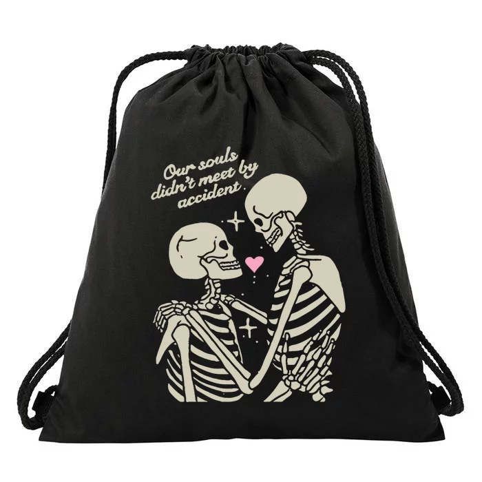 Kira Cyan Rittgers Our Souls Didnt Meet By Accident Drawstring Bag