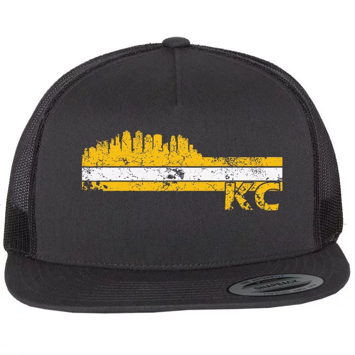 Kansas City Retro Vintage Classic Missouri Gift Kc Flat Bill Trucker Hat