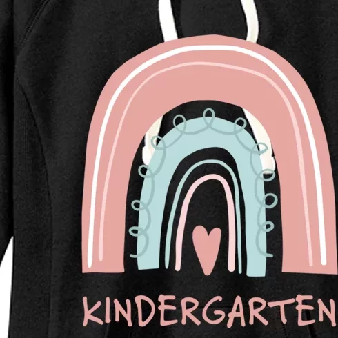 Kindergarten Cute Rainbow Kindergarten Teacher Appreciation Gift Women's Fleece Hoodie