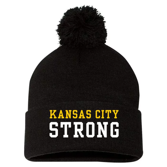 Kansas City Strong Pom Pom 12in Knit Beanie