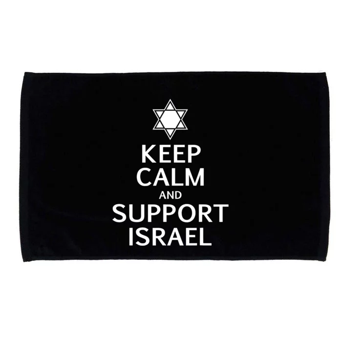 Keep Calm & Support Israel Star Of David Carry On Microfiber Hand Towel