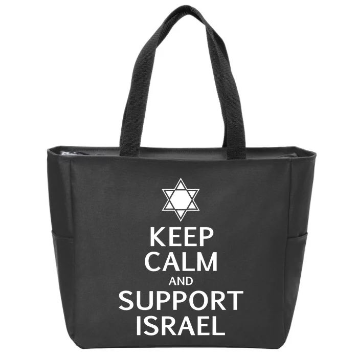 Keep Calm & Support Israel Star Of David Carry On Zip Tote Bag