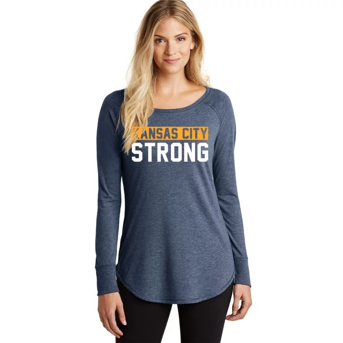 Kansas City Strong Women's Perfect Tri Tunic Long Sleeve Shirt