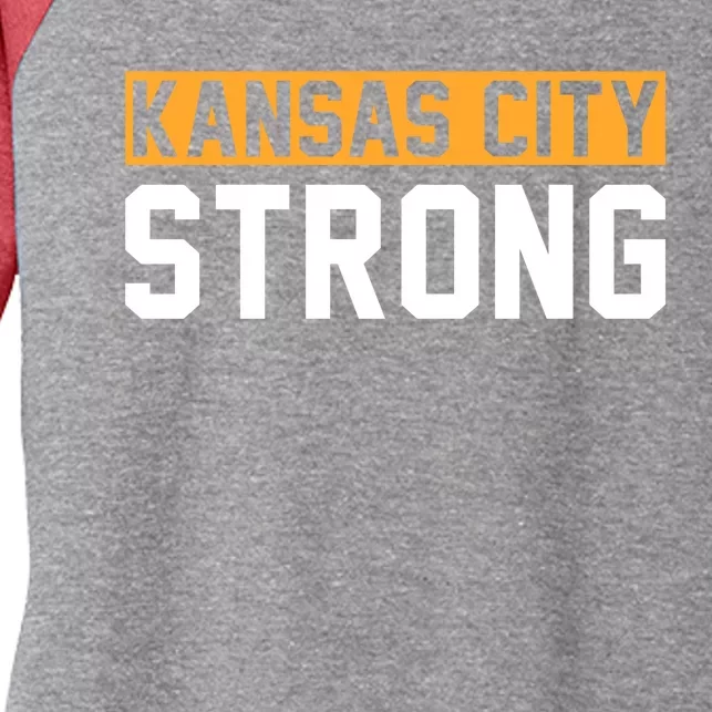 Kansas City Strong Women's Tri-Blend 3/4-Sleeve Raglan Shirt