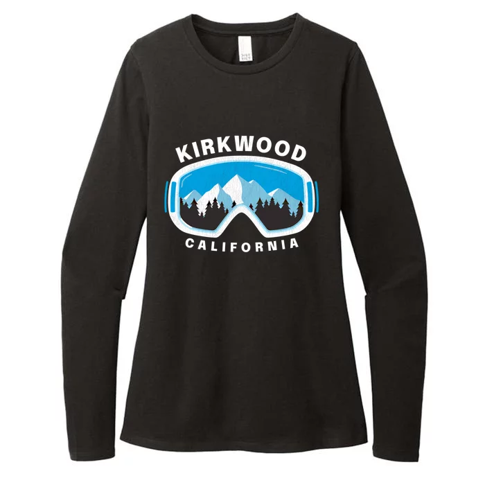 Kirkwood California Ski Snowboard Goggles Snow Mountain Cool Gift Womens CVC Long Sleeve Shirt