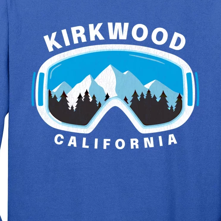 Kirkwood California Ski Snowboard Goggles Snow Mountain Cool Gift Tall Long Sleeve T-Shirt