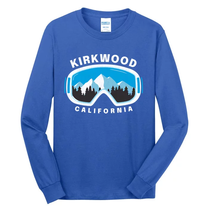 Kirkwood California Ski Snowboard Goggles Snow Mountain Cool Gift Tall Long Sleeve T-Shirt