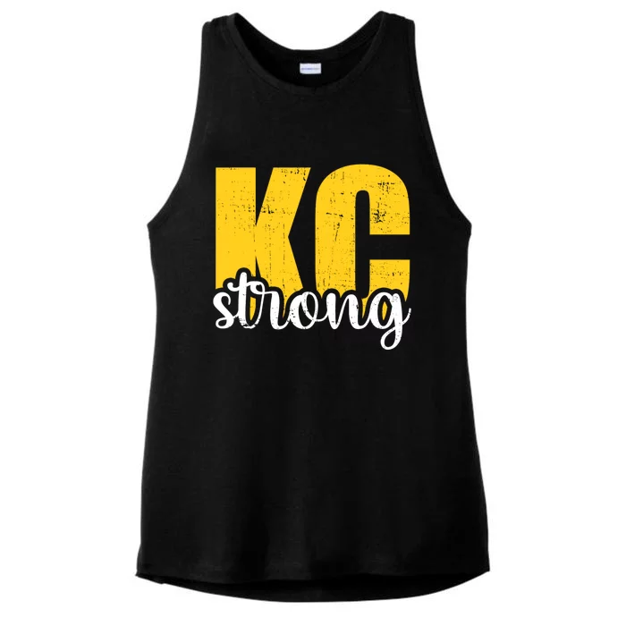 Kansas City Strong Ladies Tri-Blend Wicking Tank