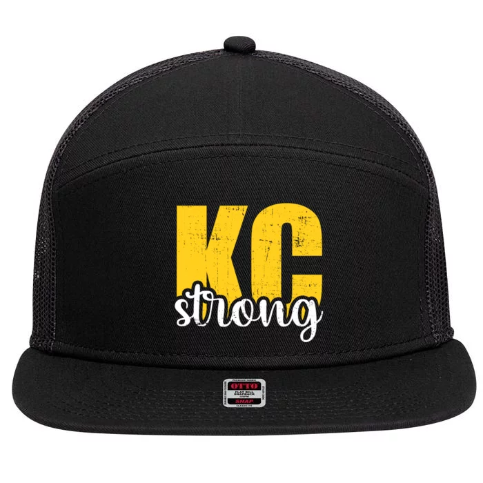 Kansas City Strong 7 Panel Mesh Trucker Snapback Hat