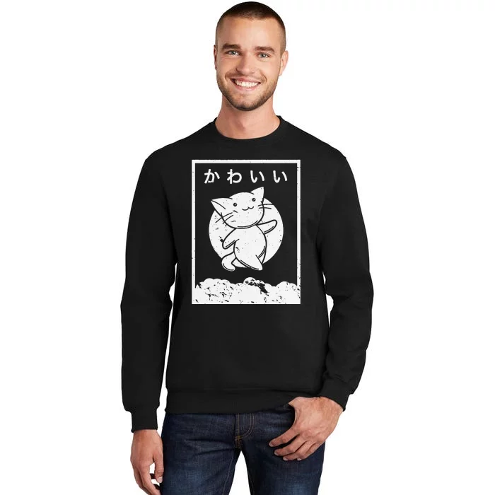 Kawaii Cat Shirt. Retro Style Anime Sweatshirt