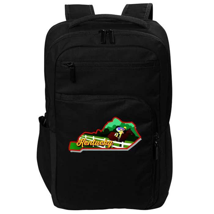 Kentucky Cartoon State Illustration Impact Tech Backpack