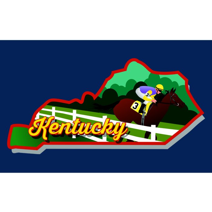 Kentucky Cartoon State Illustration Bumper Sticker