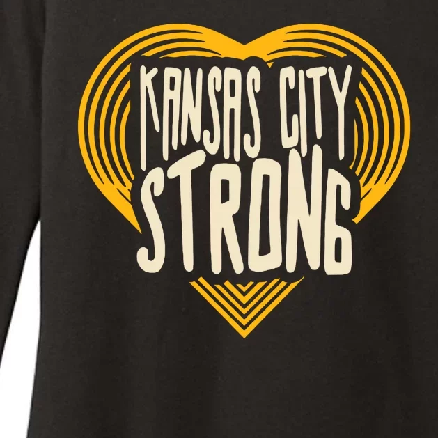 Kansas City Strong Heart Awareness Womens CVC Long Sleeve Shirt