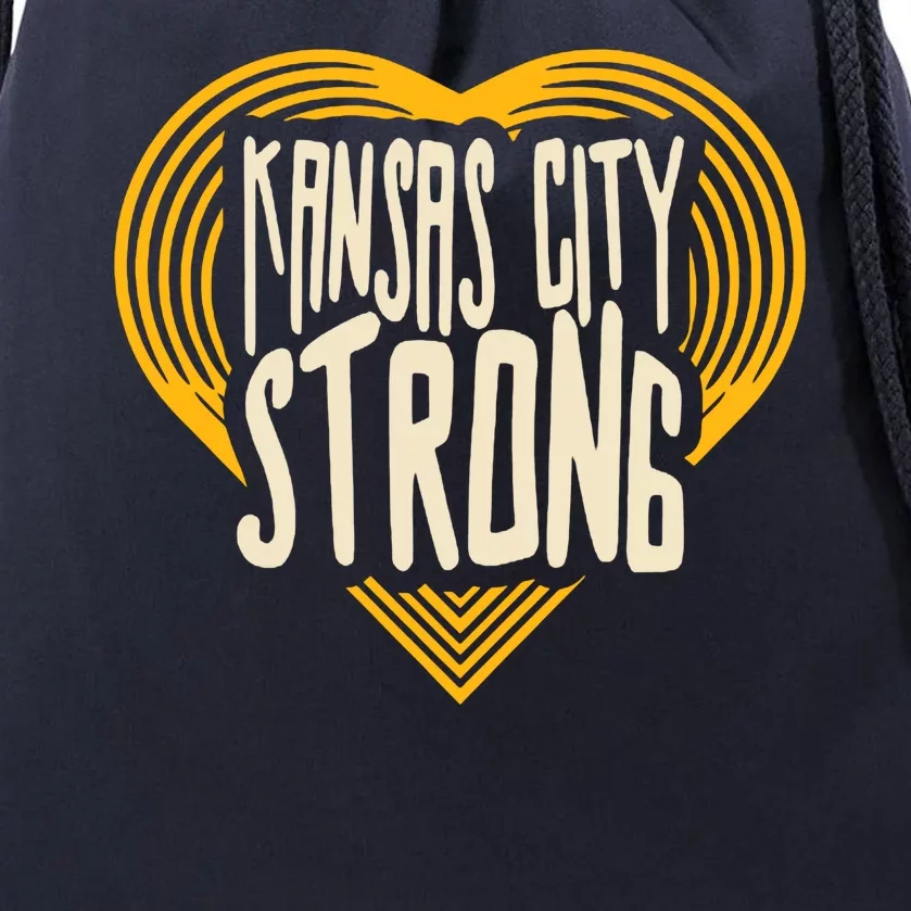 Kansas City Strong Heart Awareness Drawstring Bag