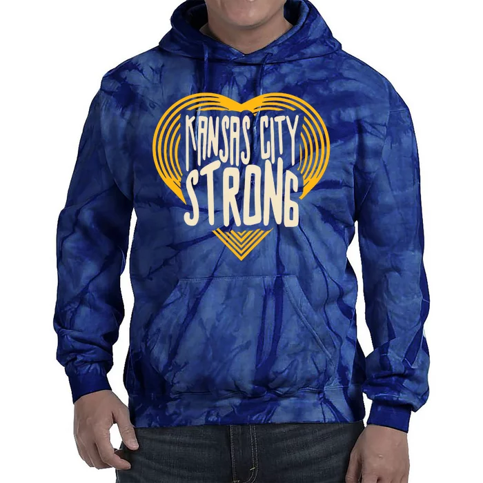 Kansas City Strong Heart Awareness Tie Dye Hoodie