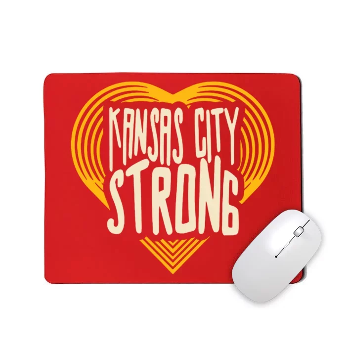 Kansas City Strong Heart Awareness Mousepad