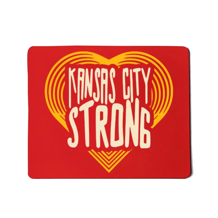 Kansas City Strong Heart Awareness Mousepad