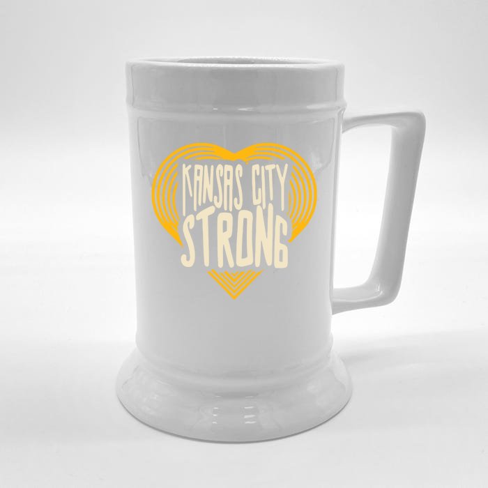 Kansas City Strong Heart Awareness Front & Back Beer Stein