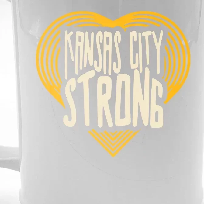 Kansas City Strong Heart Awareness Front & Back Beer Stein