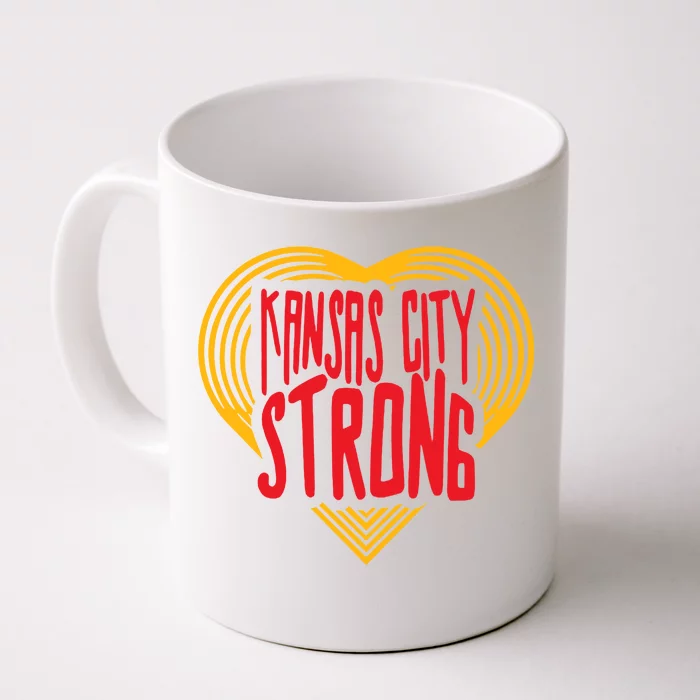 Kansas City Strong Heart Front & Back Coffee Mug