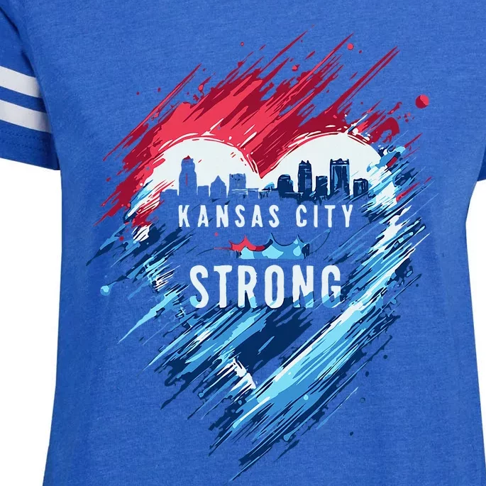 Kansas City Strong Kc Strong Enza Ladies Jersey Football T-Shirt