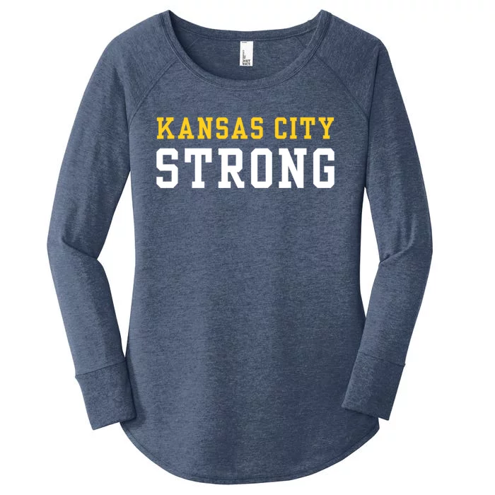 Kansas City Strong Women's Perfect Tri Tunic Long Sleeve Shirt