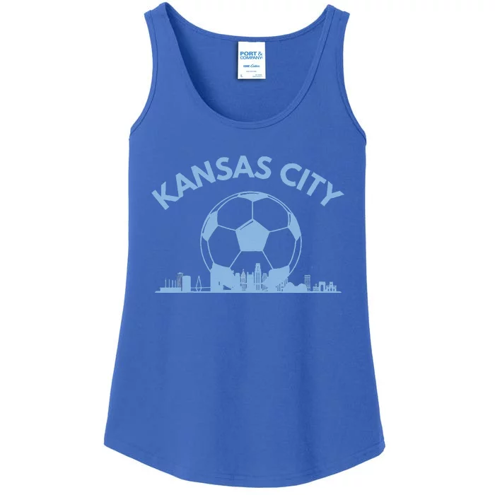 Kansas City Soccer & Skyline Ladies Essential Tank