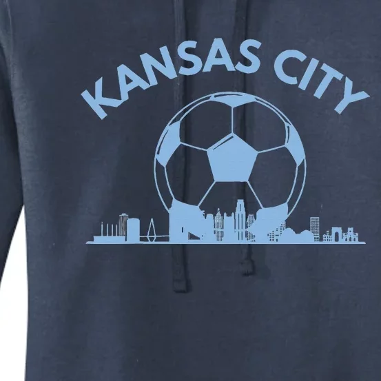 Kansas City Soccer & Skyline Women's Pullover Hoodie