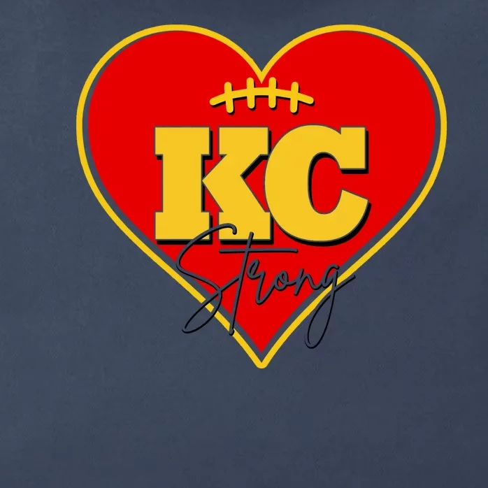 Kansas City Strong Football Heart Awareness Zip Tote Bag