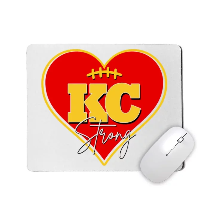 Kansas City Strong Football Heart Awareness Mousepad