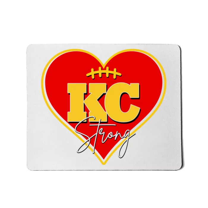 Kansas City Strong Football Heart Awareness Mousepad