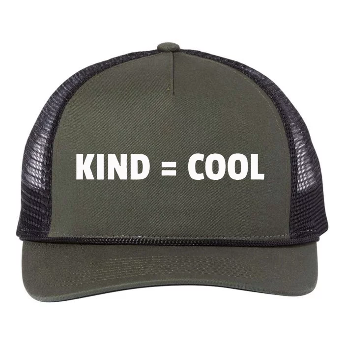 Kind = Cool Show Kindness Teach Kindness Retro Rope Trucker Hat Cap