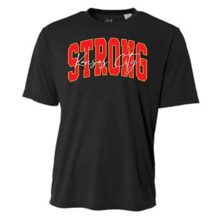 Kansas City Strong Football Awareness Cooling Performance Crew T-Shirt