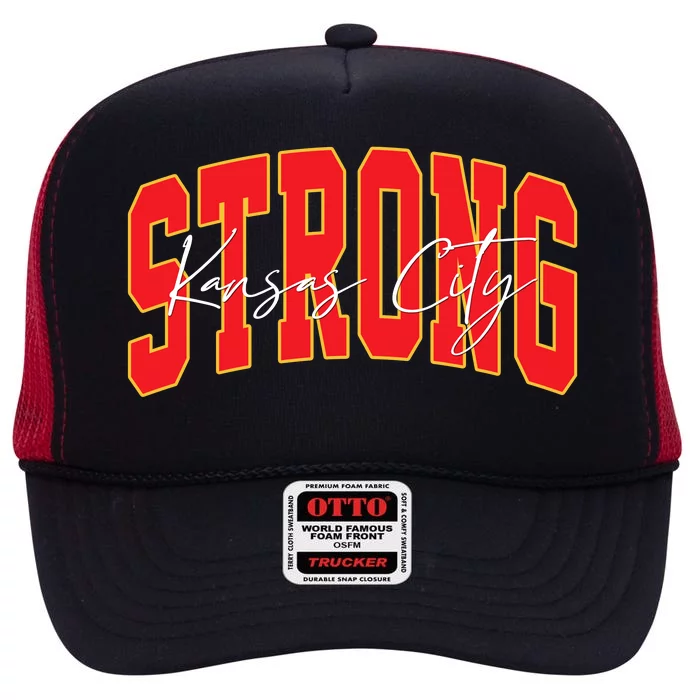 Kansas City Strong Football Awareness High Crown Mesh Trucker Hat