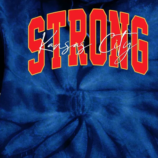 Kansas City Strong Football Awareness Tie Dye Hoodie