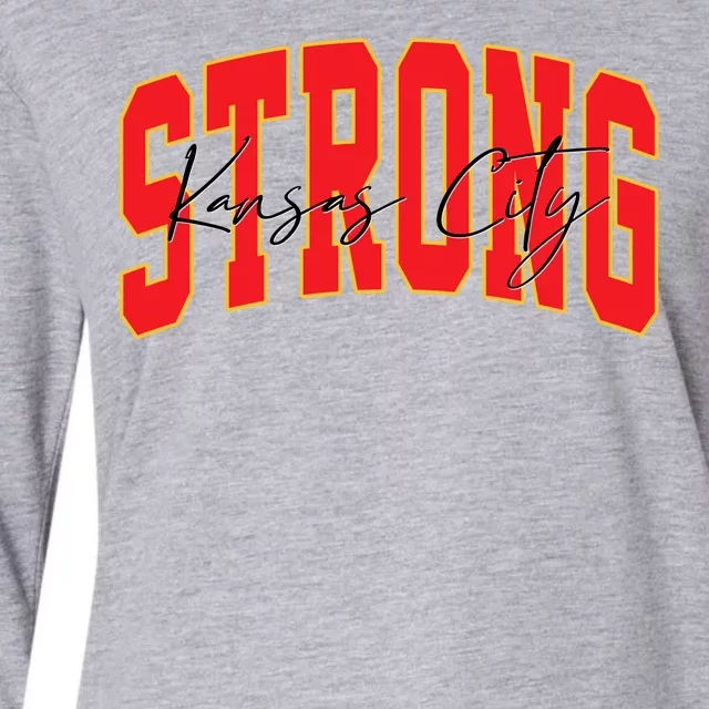 Kansas City Strong Football Awareness Womens Cotton Relaxed Long Sleeve T-Shirt