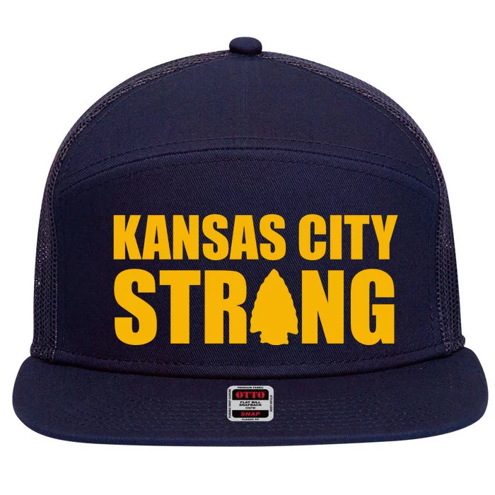 Kansas City Strong Awareness 7 Panel Mesh Trucker Snapback Hat