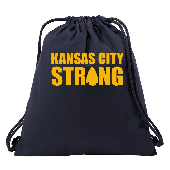 Kansas City Strong Awareness Drawstring Bag