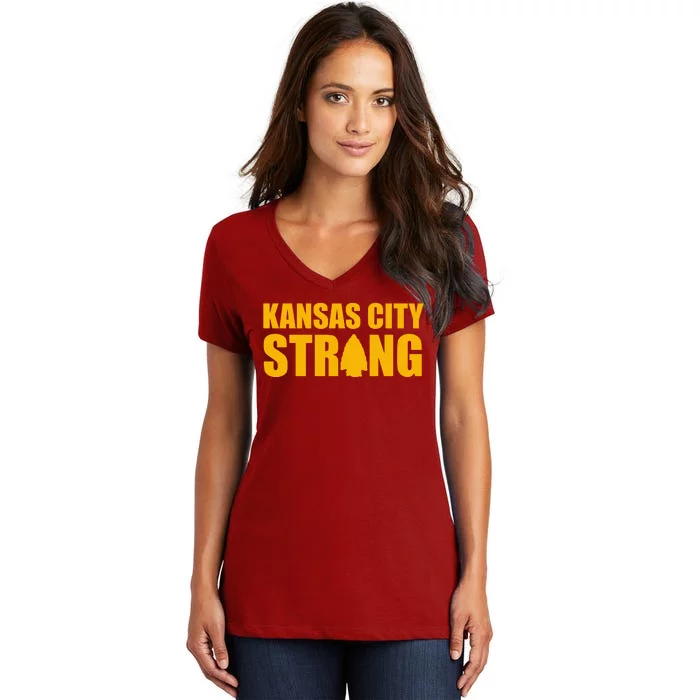 Kansas City Strong Awareness Women's V-Neck T-Shirt