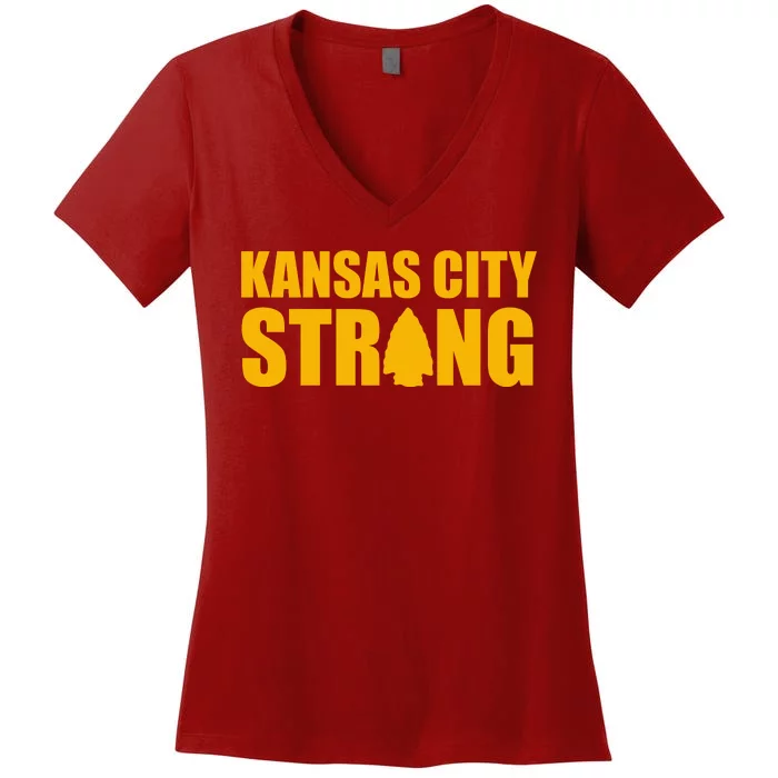 Kansas City Strong Awareness Women's V-Neck T-Shirt