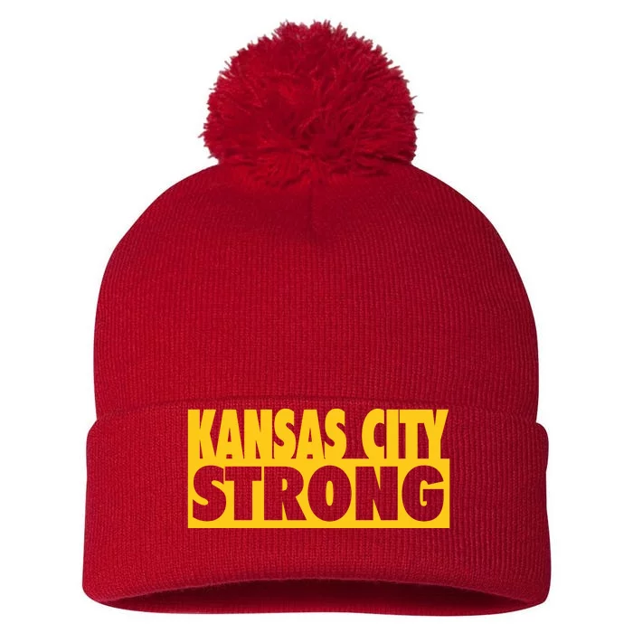 Kansas City Strong Pom Pom 12in Knit Beanie