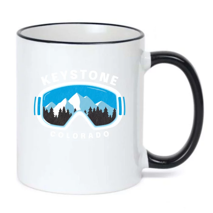 Keystone Colorado Ski Snowboard Goggles Snow Mountain Funny Gift Black Color Changing Mug