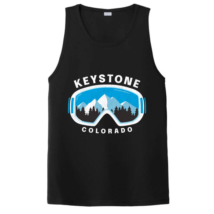 Keystone Colorado Ski Snowboard Goggles Snow Mountain Funny Gift Performance Tank