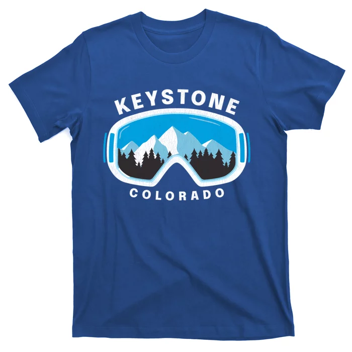 Keystone Colorado Ski Snowboard Goggles Snow Mountain Funny Gift T-Shirt