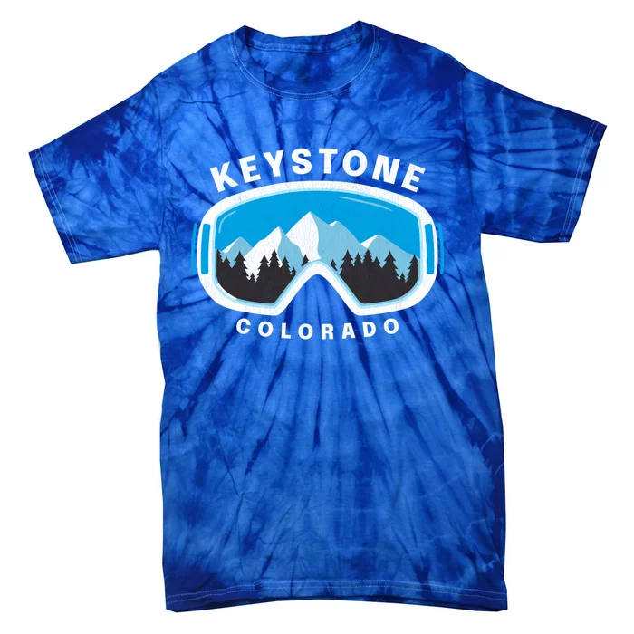 Keystone Colorado Ski Snowboard Goggles Snow Mountain Funny Gift Tie-Dye T-Shirt