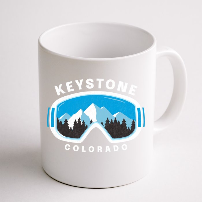 Keystone Colorado Ski Snowboard Goggles Snow Mountain Funny Gift Front & Back Coffee Mug