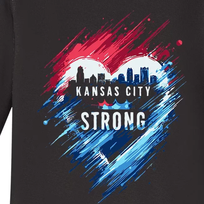 Kansas City Strong Kc Strong Baby Long Sleeve Bodysuit