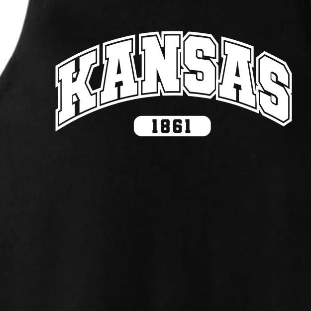 Kansas Collegiate Style 1861 Ladies Tri-Blend Wicking Tank